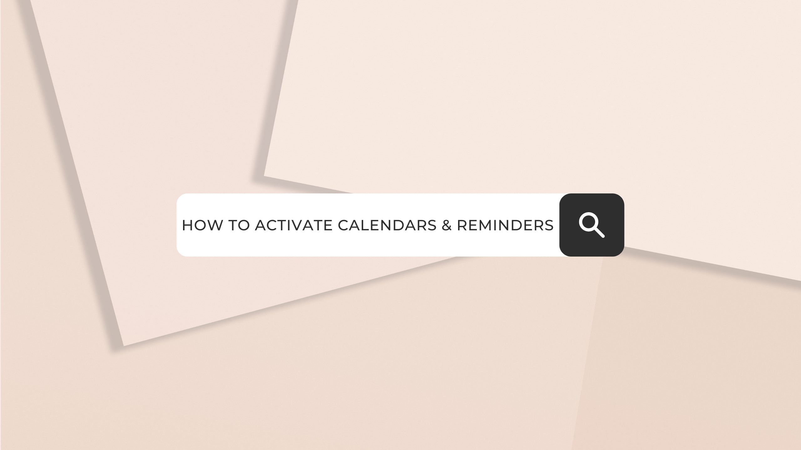 How To Activate Calendars & Reminders Integration